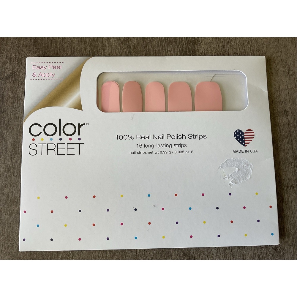 Color Street Nail Polish Strips Manicure Pedicure Shade Charleston Blush Pink